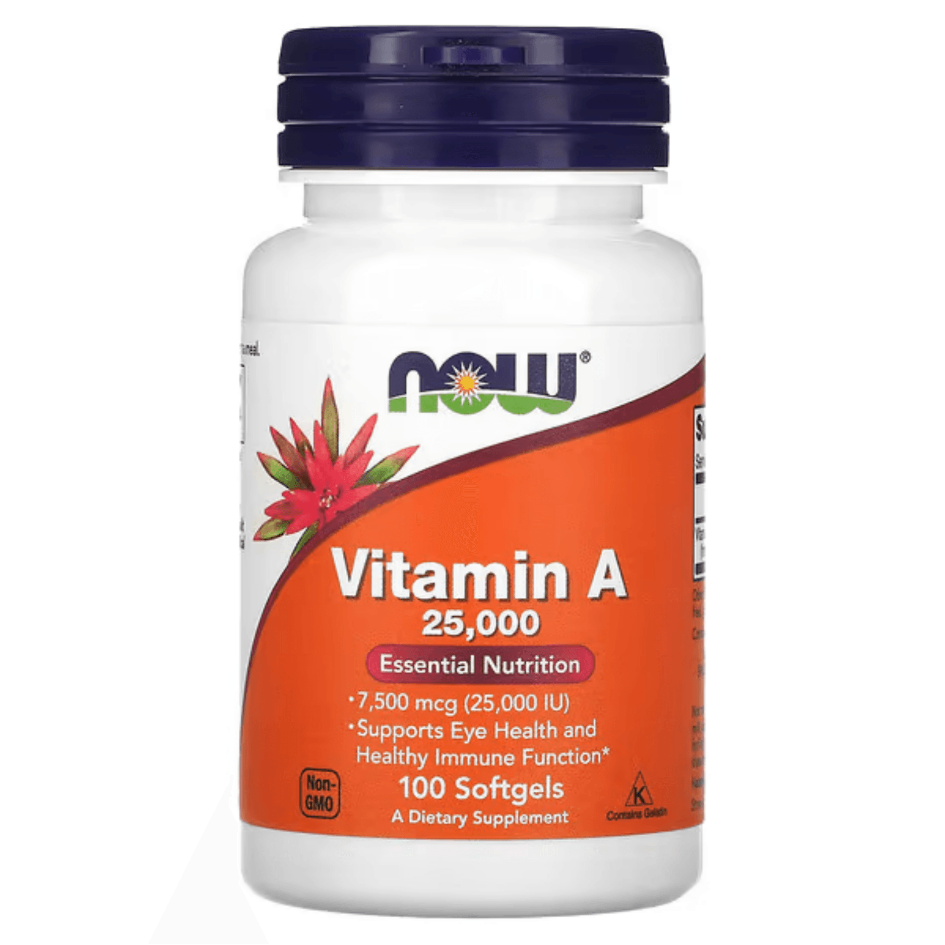 Витамин A, 25 000 МЕ, 100 капсул, Vitamin A