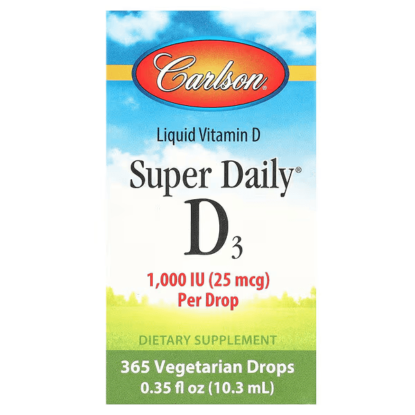 Super Daily D3, жидкий витамин Д3, 1000 МЕ, 10,3 мл