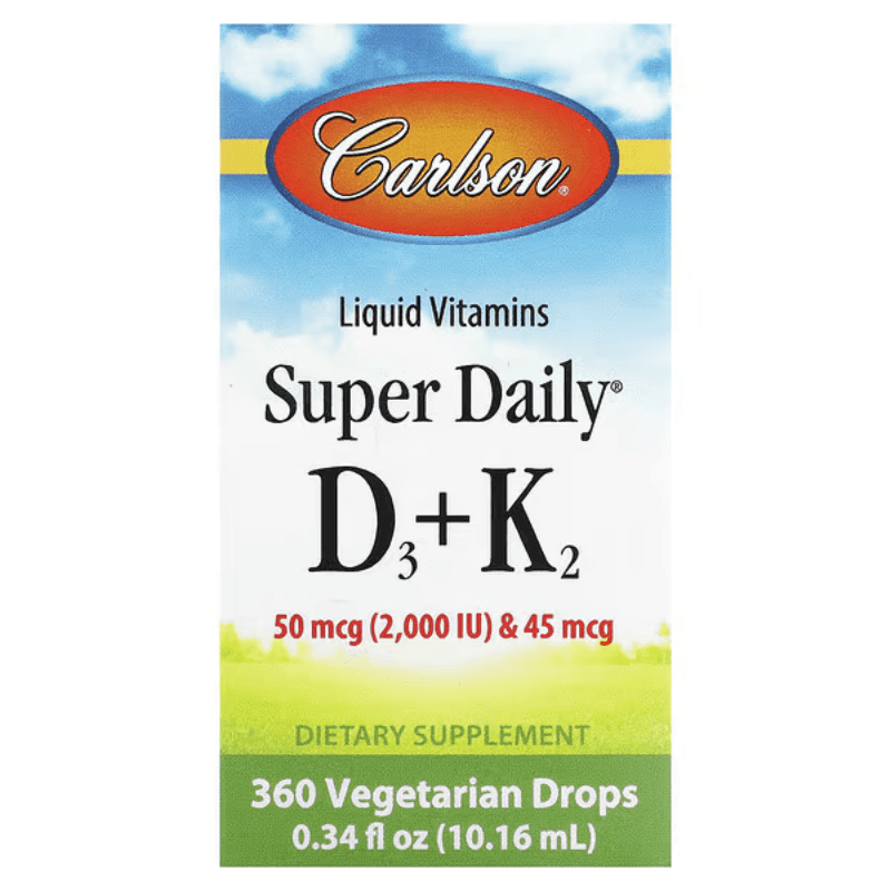 Super Daily D3+K2, витамины D3+К2 в жидкой форме, 10 мл