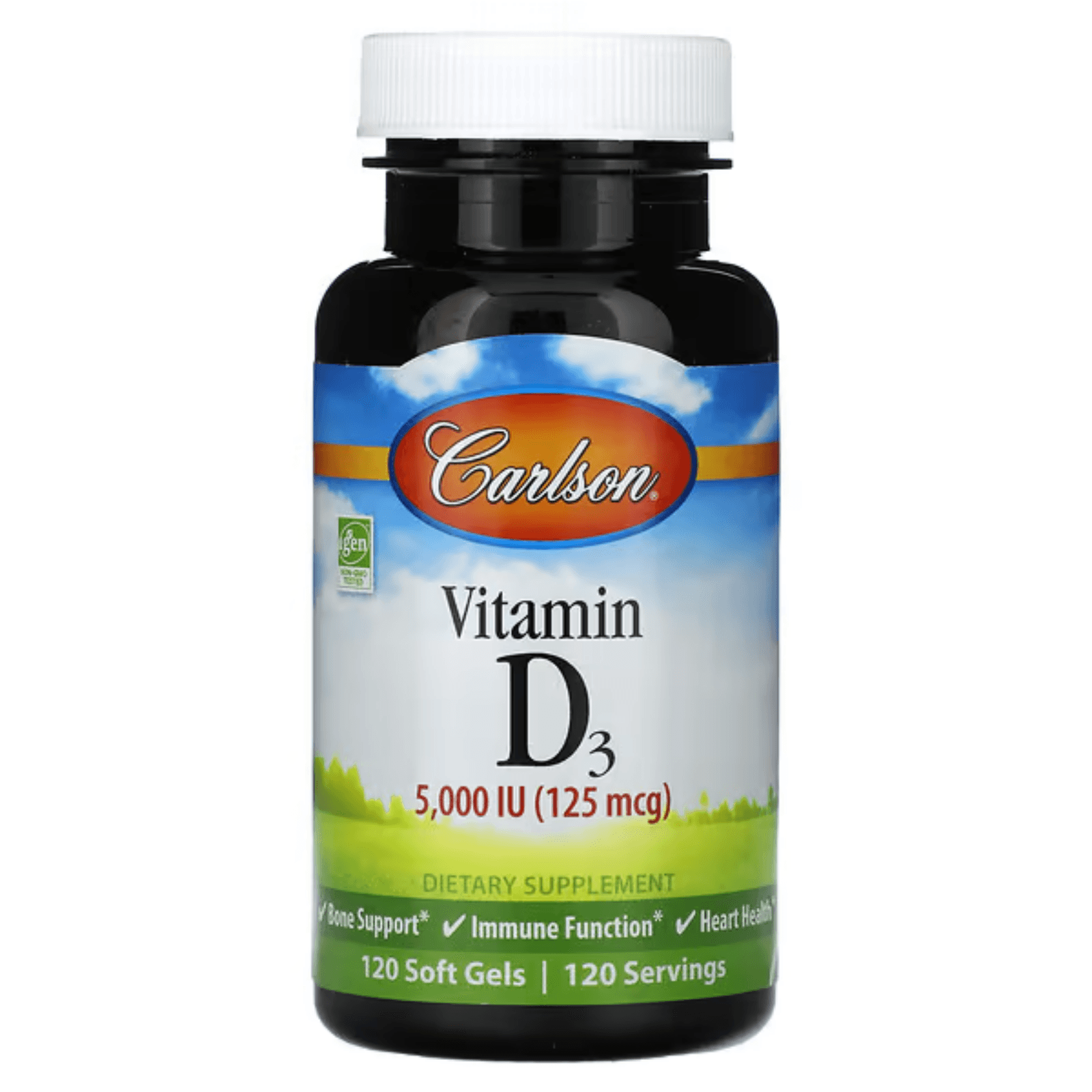Витамин Д3, 5000 МЕ, 120 капсул, Vitamin D3