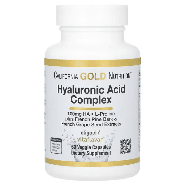 Комплекс с гиалуроновой кислотой, 60 растительных капсул, Hyaluronic Acid Complex