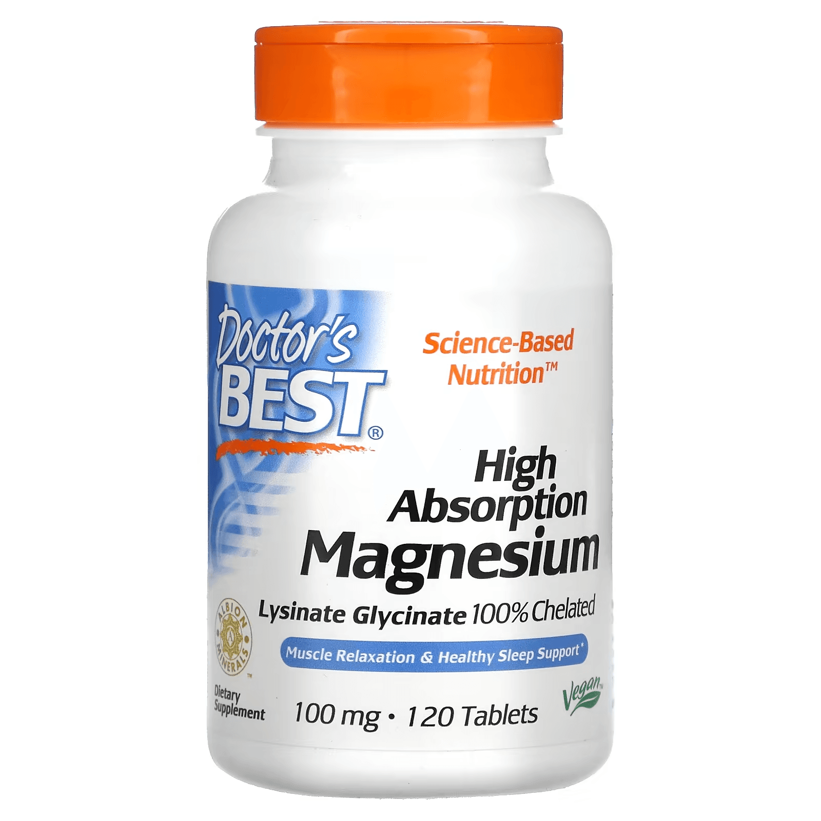 Магний, 100 мг, 120 таблеток, Magnesium Glycinate