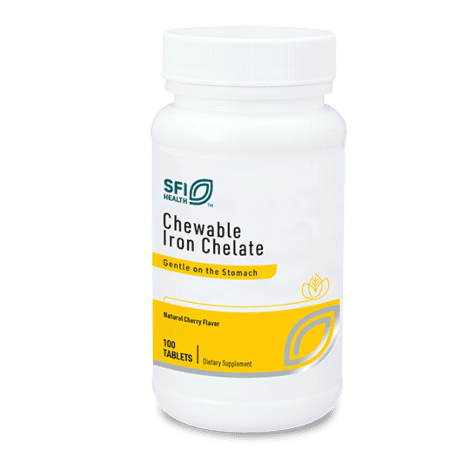 Хелатное железо, 30 мг, 100 жевательных таблеток, SFI Health, Chewable Iron Chelate