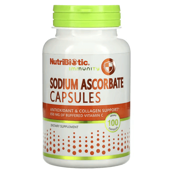 Аскорбат натрия, 100 веганских капсул, Immunity, Sodium Ascorbate
