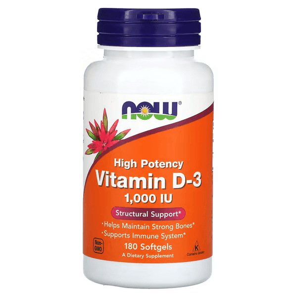 Витамин Д3, 1000 МЕ, 180 капсул, Vitamin D-3