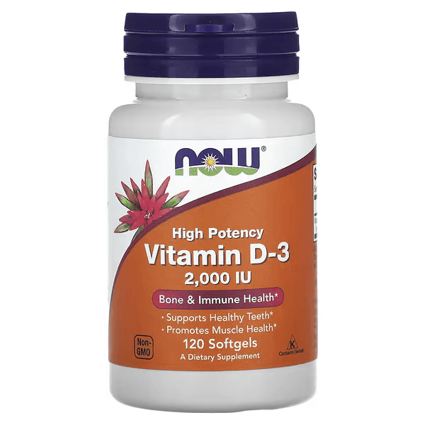 Витамин Д3, 2000 МЕ, 120 капсул, Vitamin D-3