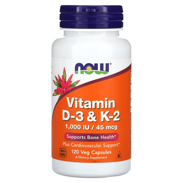 Витамины Д3 и К2, 120 растительных капсул, Vitamin D-3 & K-2