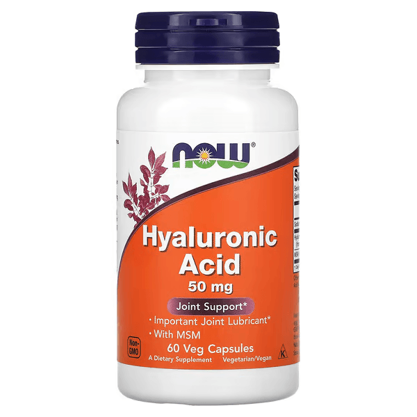 Гиалуроновая кислота, 50 мг, 60 растительных капсул, Hyaluronic Acid