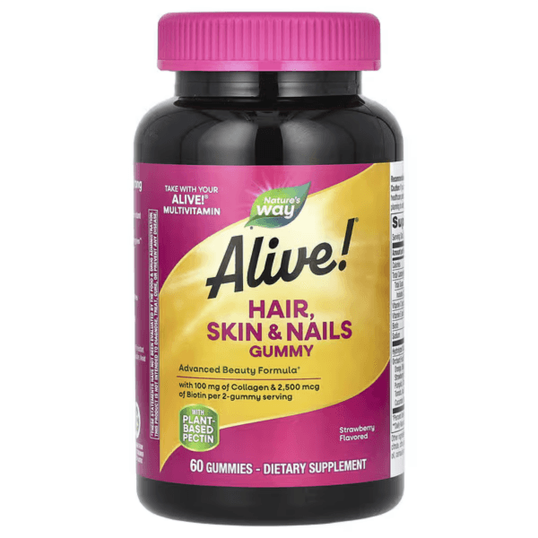 Для здоровья волос, кожи и ногтей, 60 мармеладок, Alive! Hair, Skin and Nails