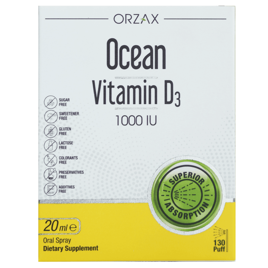 Витамин Д3, 1000 МЕ, спрей, 20 мл, Ocean Vitamin D3