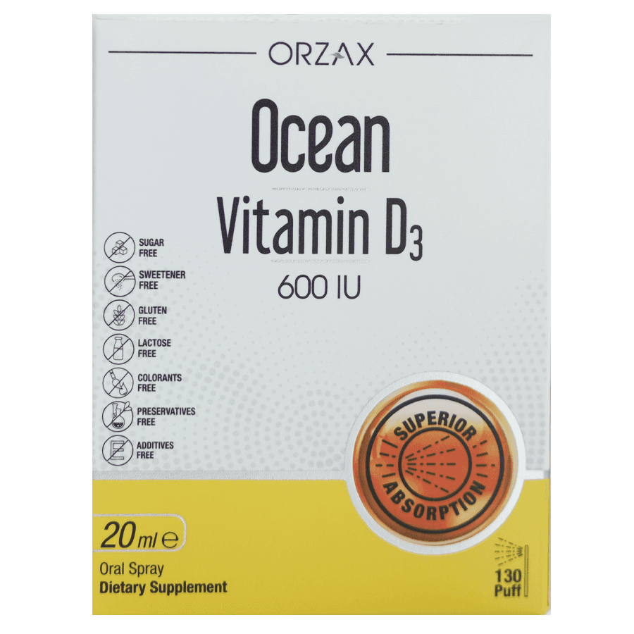 Витамин Д3, 600 МЕ, спрей, 20 мл, Ocean Vitamin D3