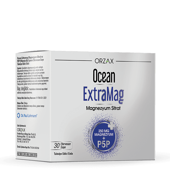 Магний с витамином В6, 30 пакетиков, Ocean ExtraMag