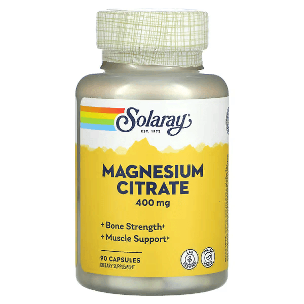 Цитрат магния, 400 мг, 90 растительных капсул, Magnesium Citrate