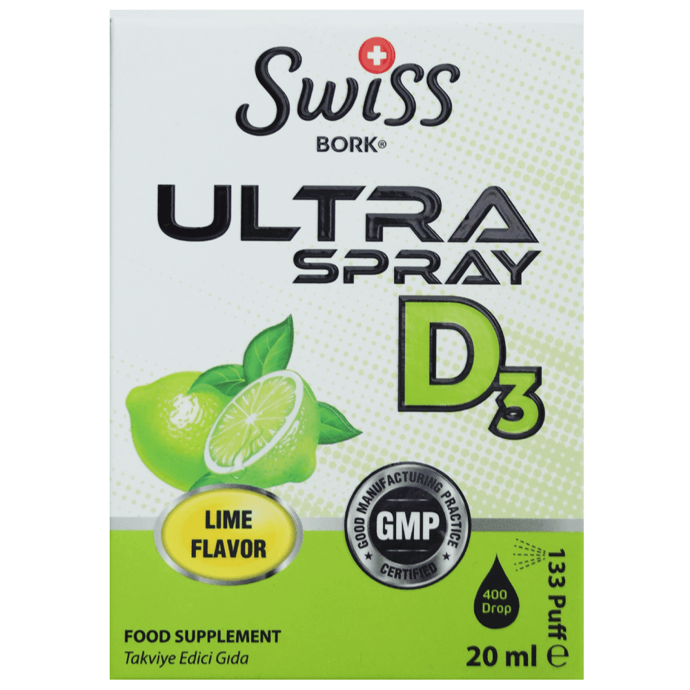 Витамин Д3 в виде спрея, 20 мл, вкус лайма, Ultra Spray D3