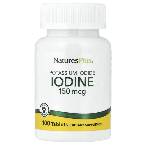 Йод, 150 мкг, 100 таблеток, Natures Plus, Potassium Iodid Iodine