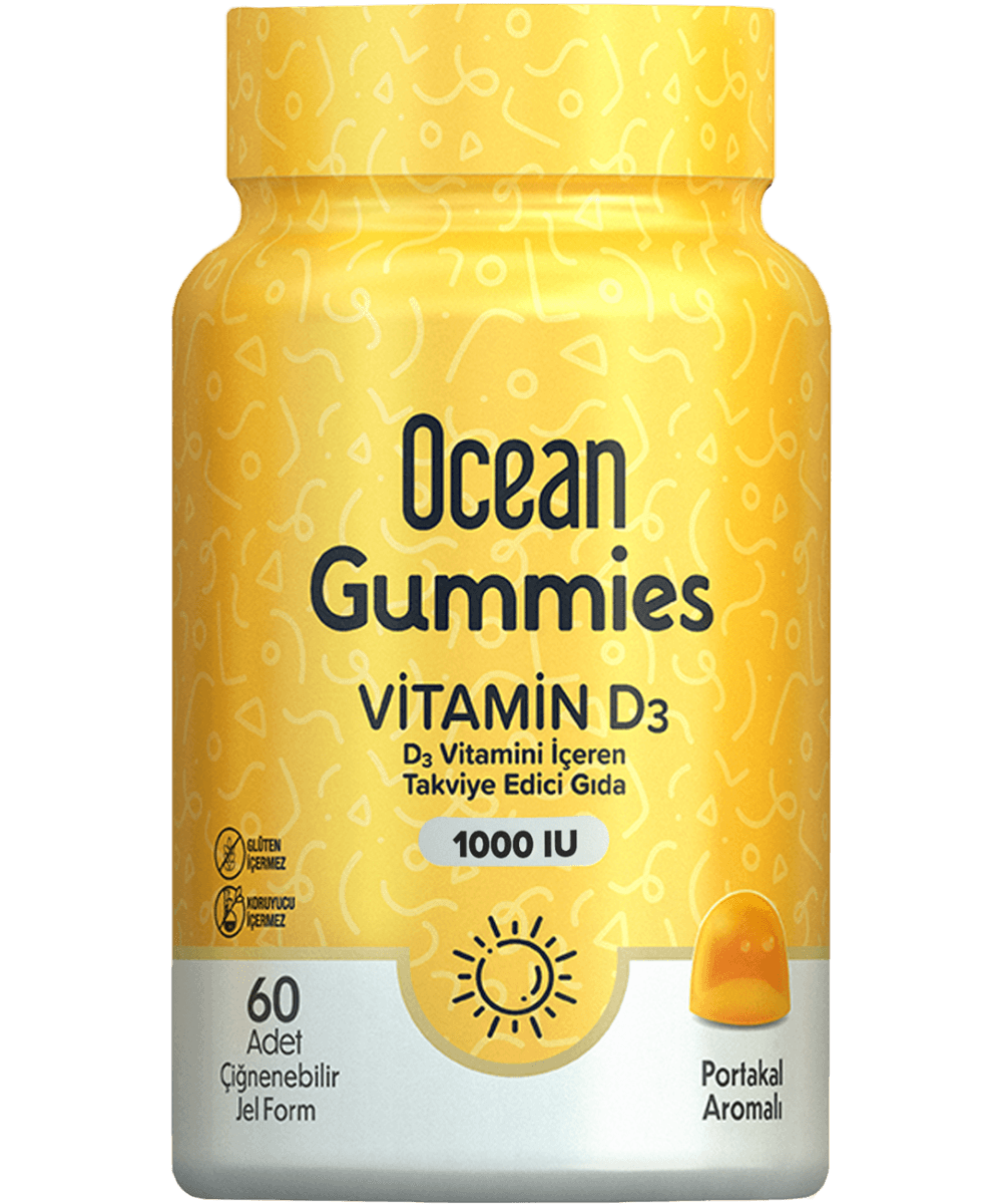 Orzax Витамин Д3 1000 iu 60 мармеладок, Ocean Gummies Vitamin D3