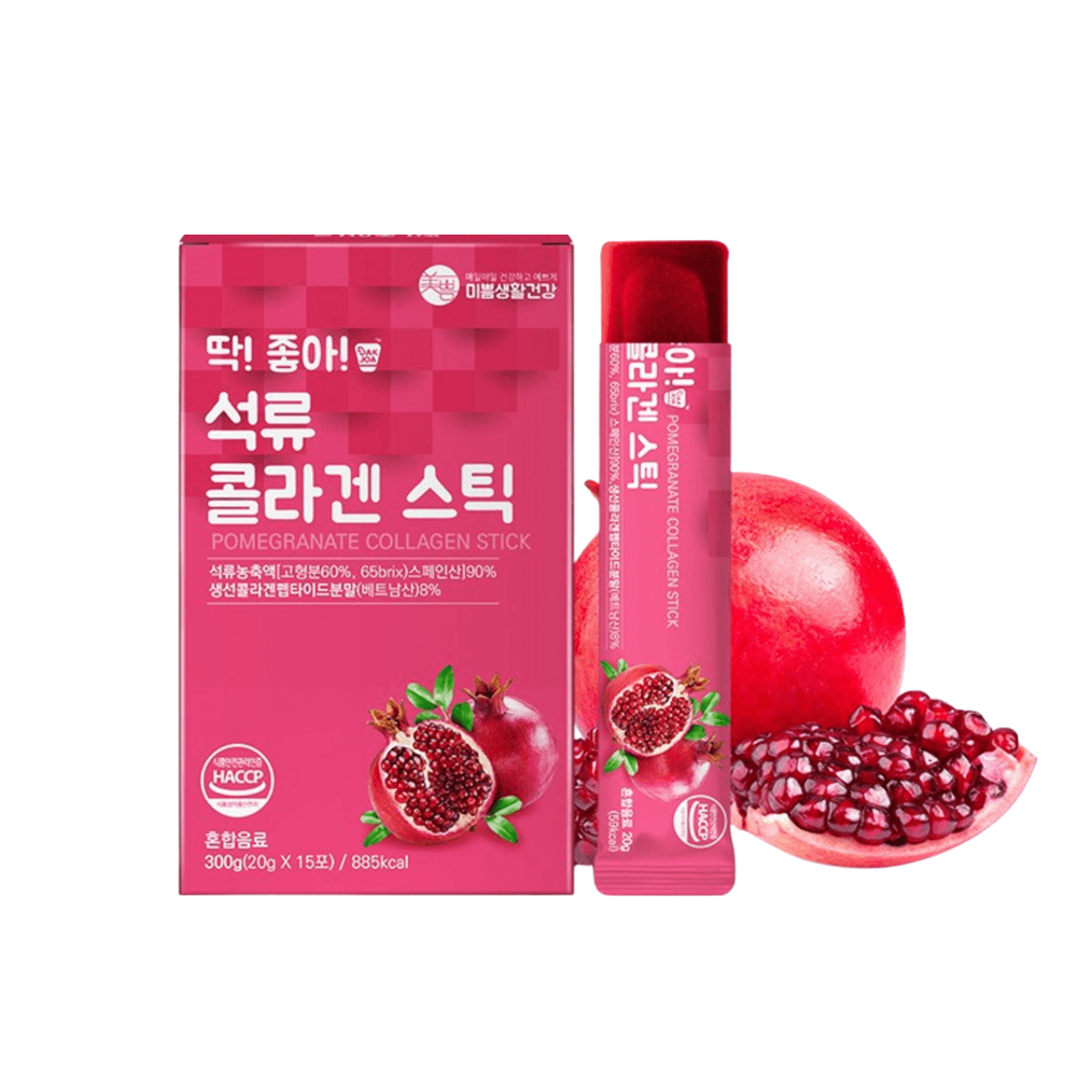 Корейские желеобразные стики, вкус гранат, 15 стиков