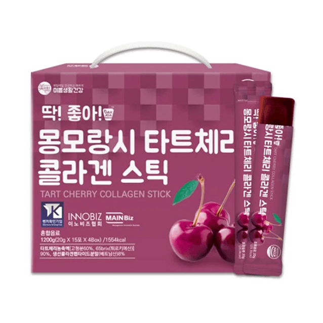 Корейские желеобразные стики, вкус кислая вишня, 60  стиков