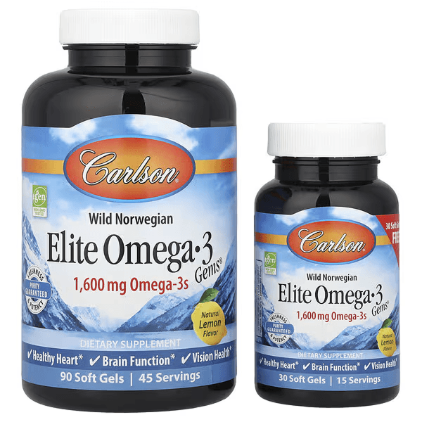 Омега-3 из рыбьего жира, 1600 мг, 120 капсул, Elite Omega-3 Gems