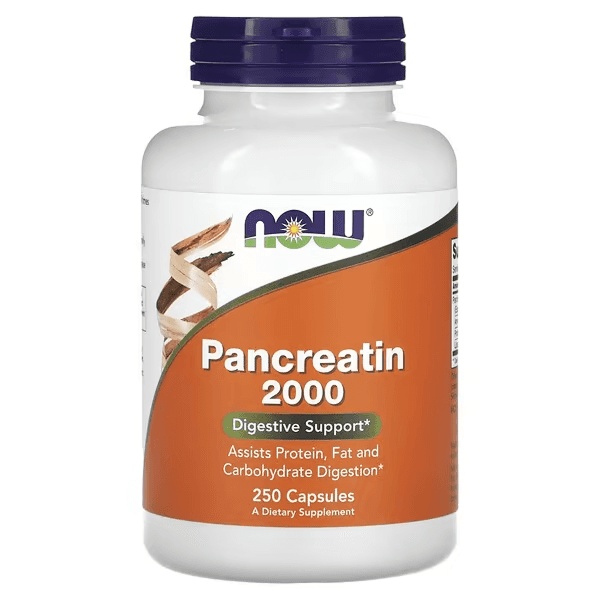Панкреатин 2000, 250 капсул, NOW  Foods, Pancreatin 2000