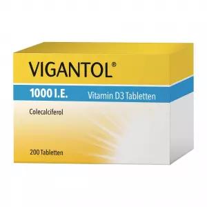 Вигантол Витамин Д3, 1000 МЕ, 200 таблеток, Vigantol, Vitamin D3