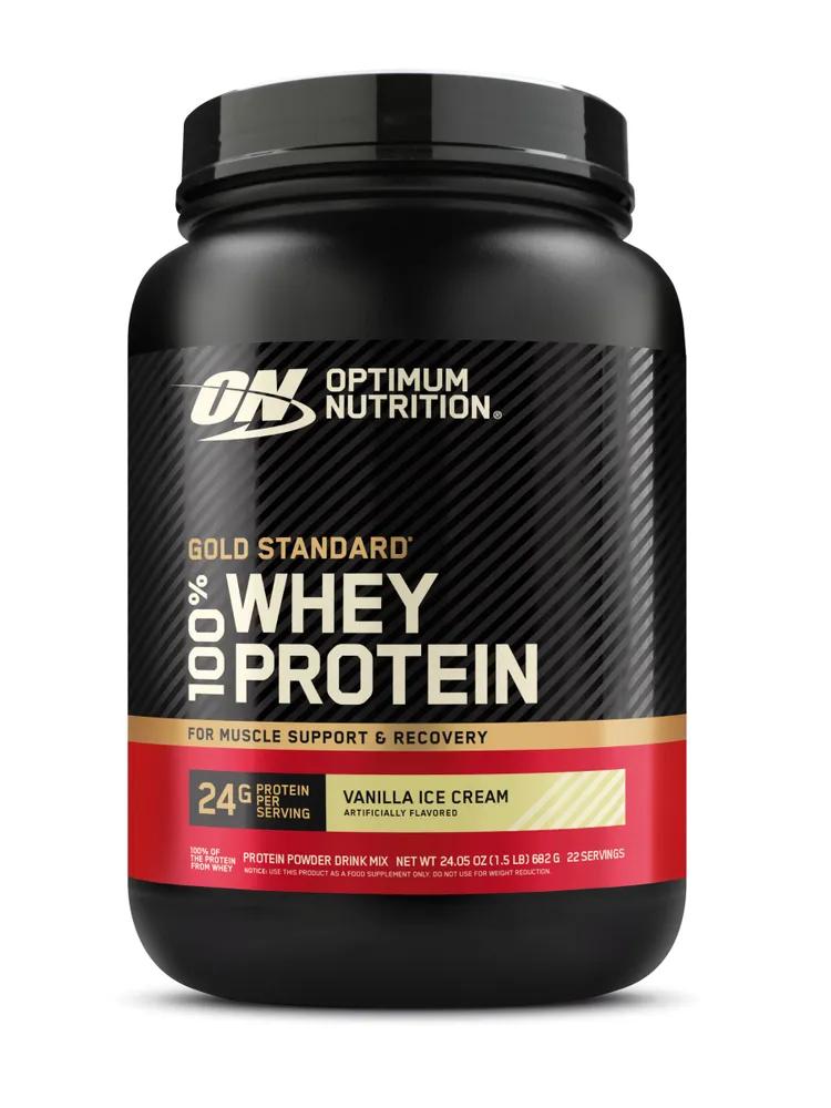 Сывороточный протеин с ВСАА, вкус ванильное мороженое, 682 г, Optimum Nutrition, Whey Protein BCAA