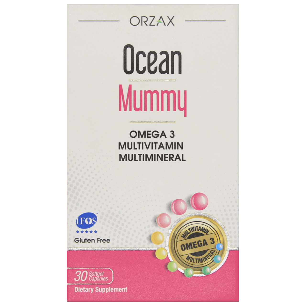 Мультивитамины для беременных и кормящих с Омега-3, 30 капсул, Ocean Mummy