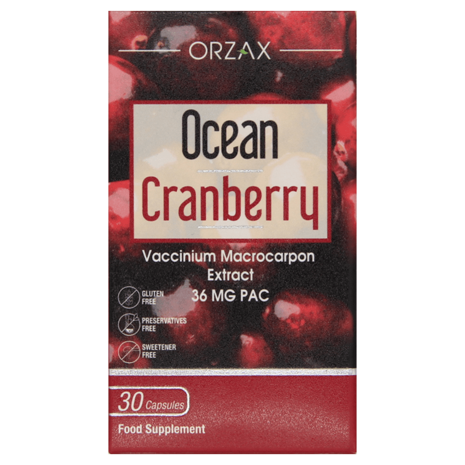 Клюква 36 мг ,30 капсул, Ocean Cranberry, ORZAX