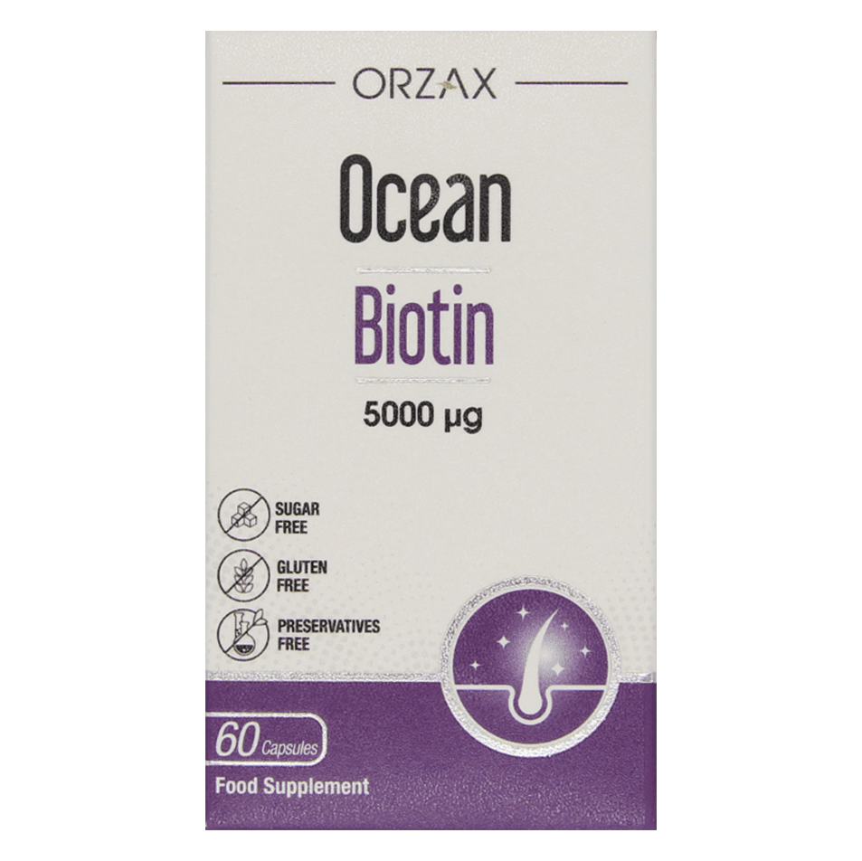 Биотин, 5000 мкг, Ocean Biotin, Orzax