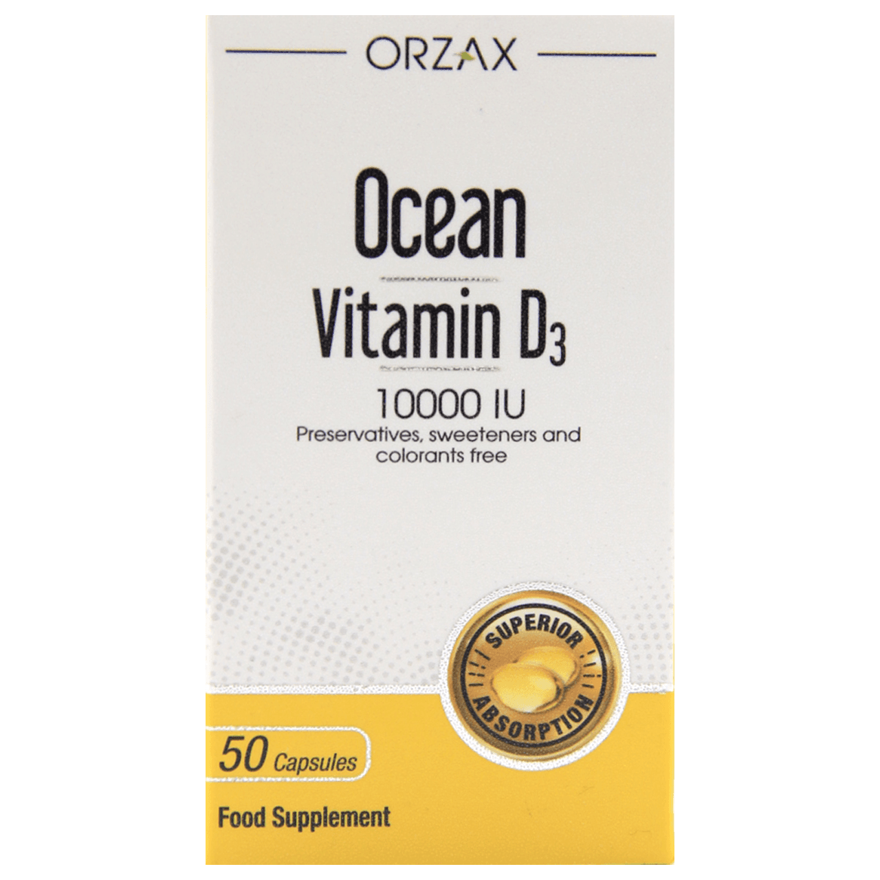 Витамин Д3 10000 МЕ, 50 капсул, Ocean Vitamin D3 10000 iu, ORZAX