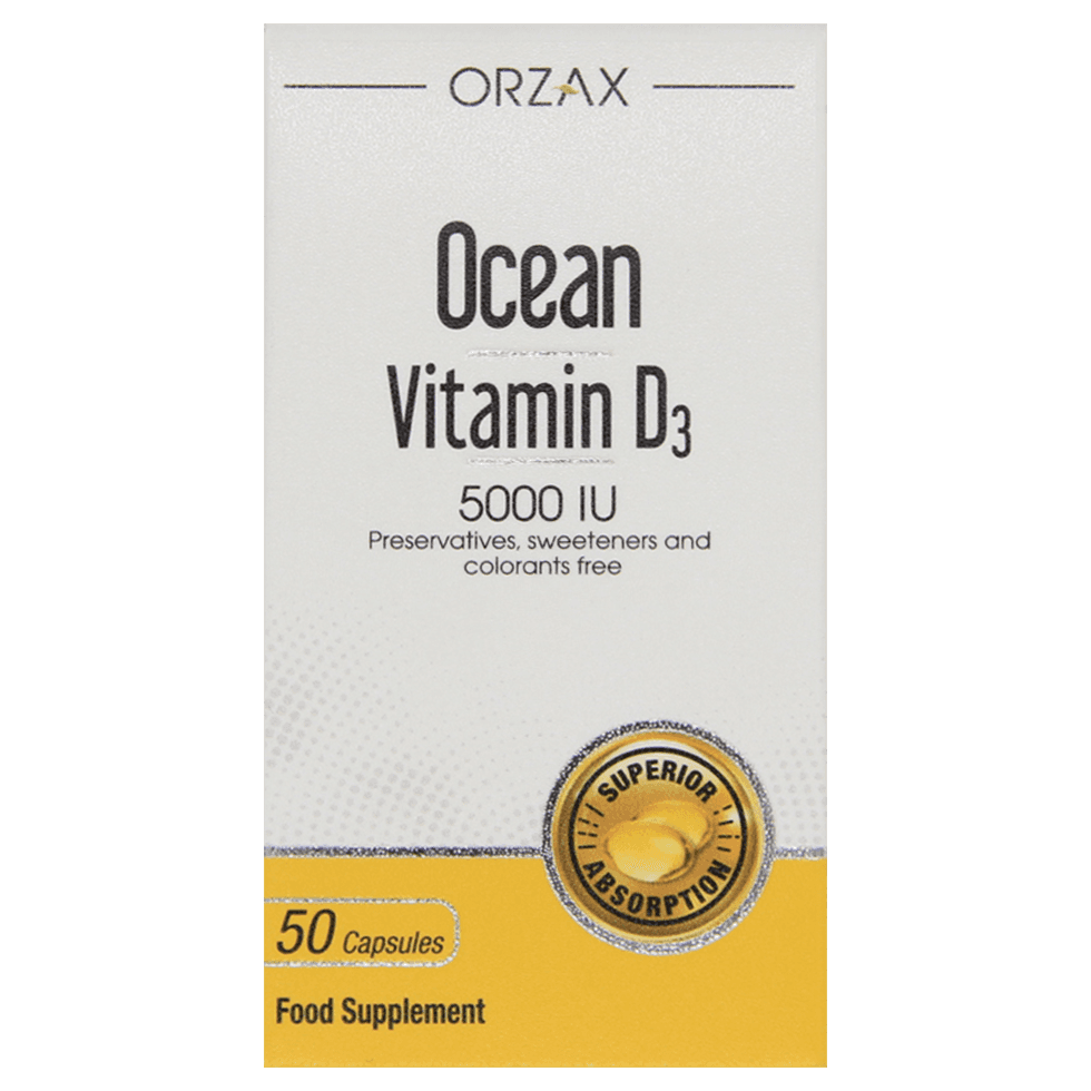 Витамин Д3 5000 МЕ, 50  капсул, Ocean Vitamin D3 5000 iu, ORZAX