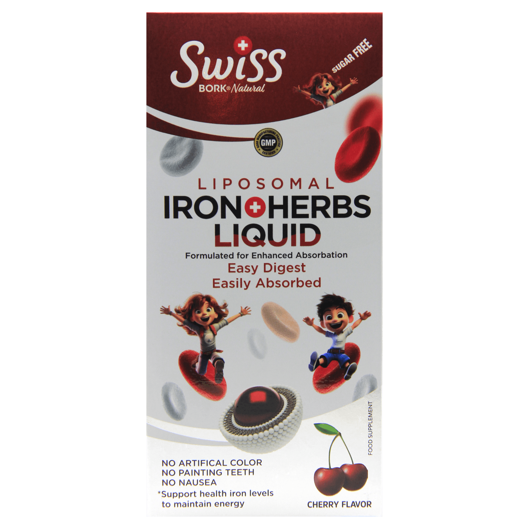 Липосомальное железо, 150 мл, Iron Herbs Liqiud, Swiss Bork