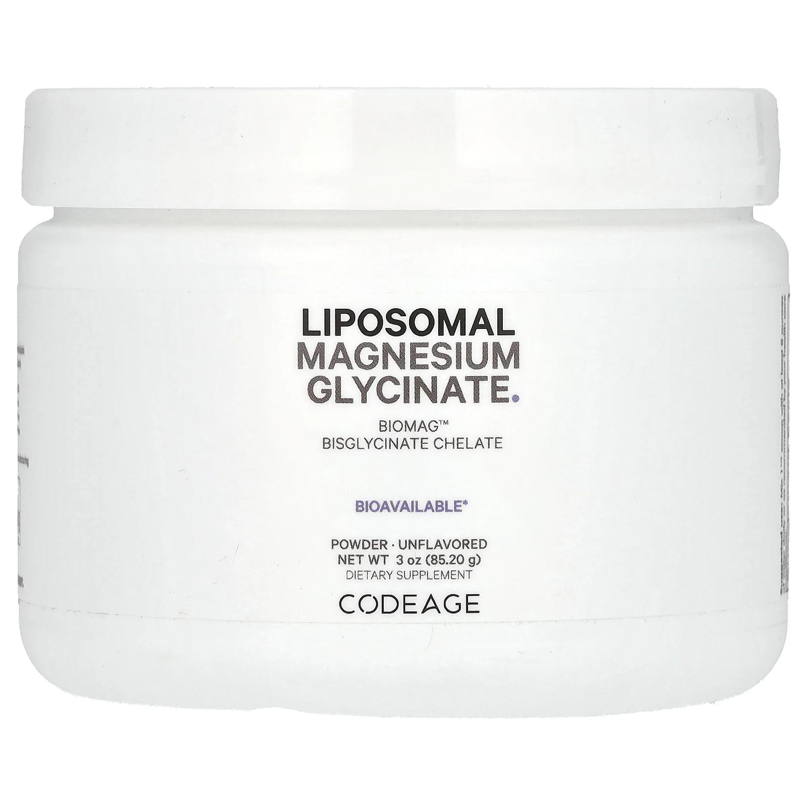 Липосомальный глицинат магния, 85,2, Codeage,  Liposomal Magnesium Glycinate