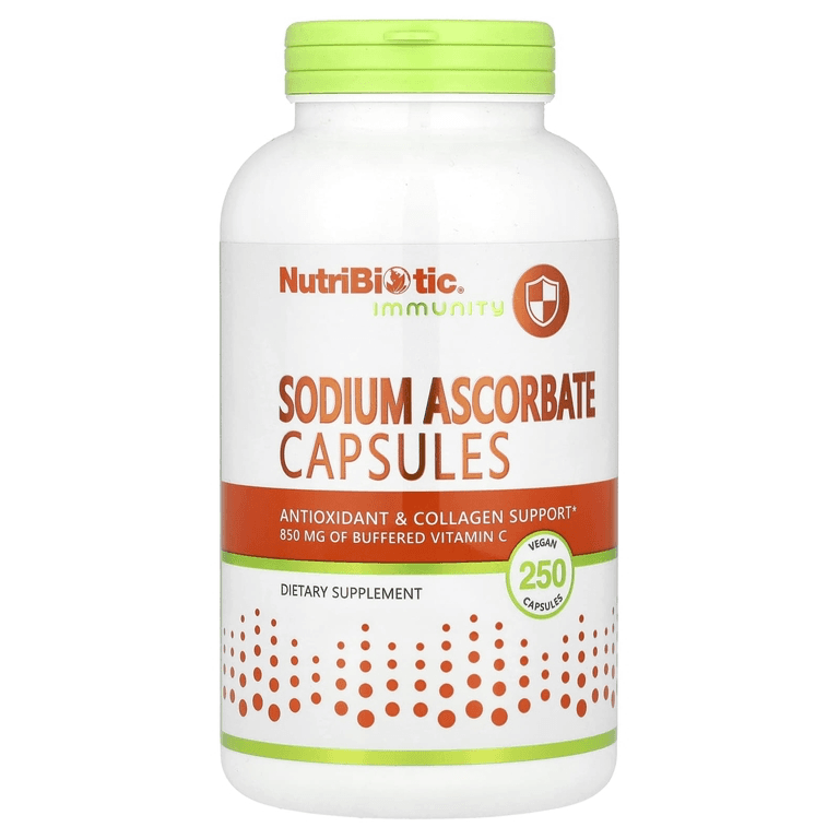 Аскорбат натрия, 250 капсул, Nutribiotic, Sodium Ascorbate