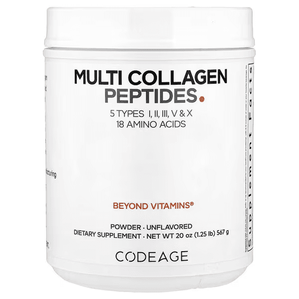 Коллаген - пептиды, несколько видов в порошке, 567 г, Codeage, Multi Collagen Peptides 5 types