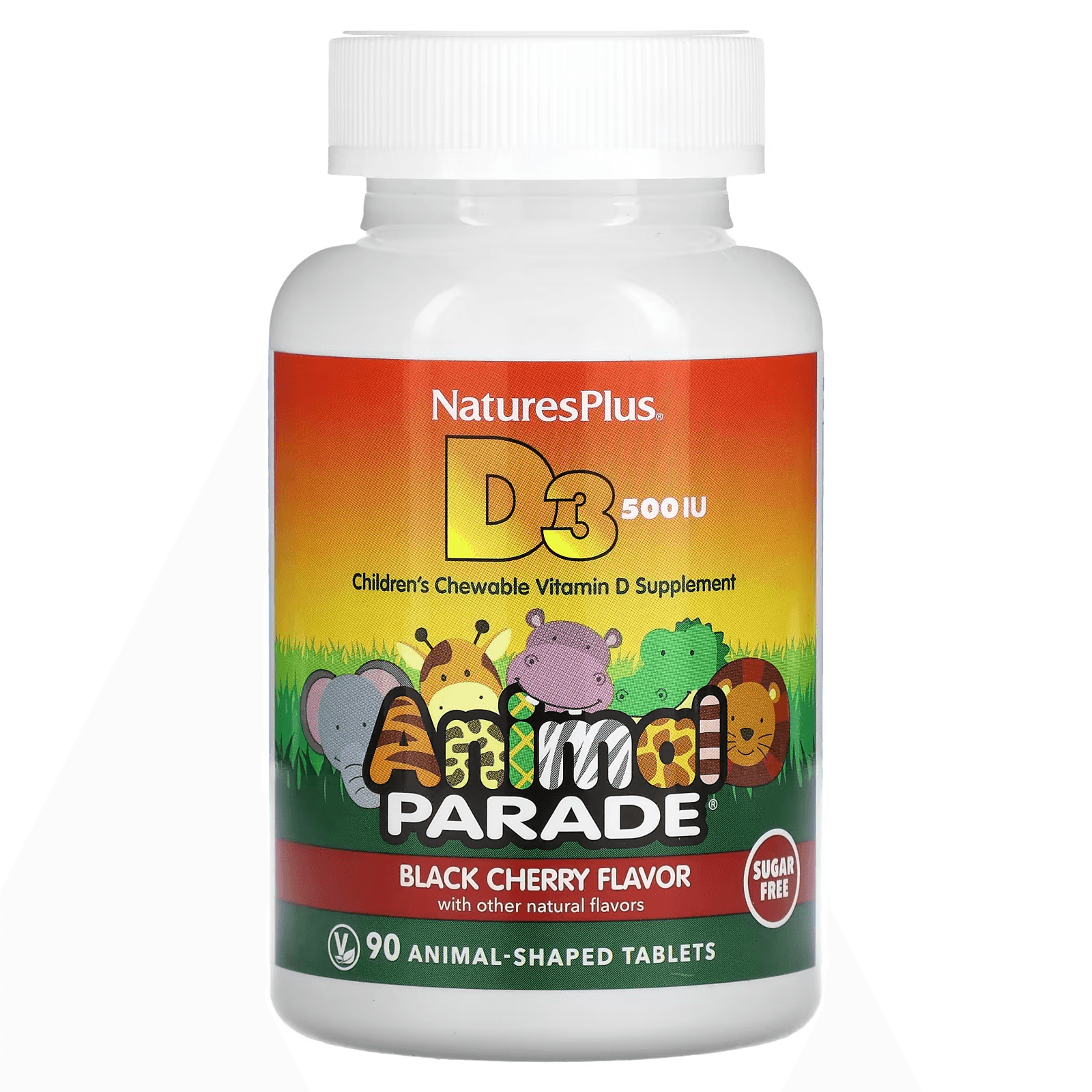 Жевательный витамин Д3 без сахара, ANIMAL PARADE 90 TABLETS SUGAR FREE