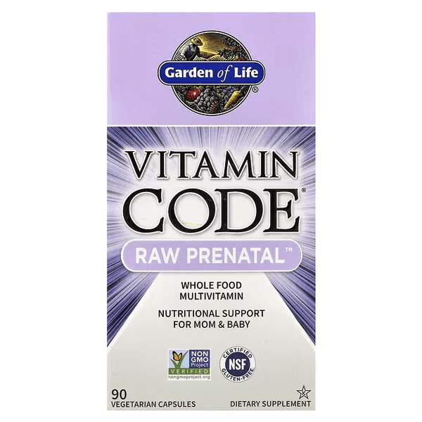 Мультивитамины для беременных, 90 вегетарианских капсул,   Garden of Life, Vitamin Code, RAW Prenatal