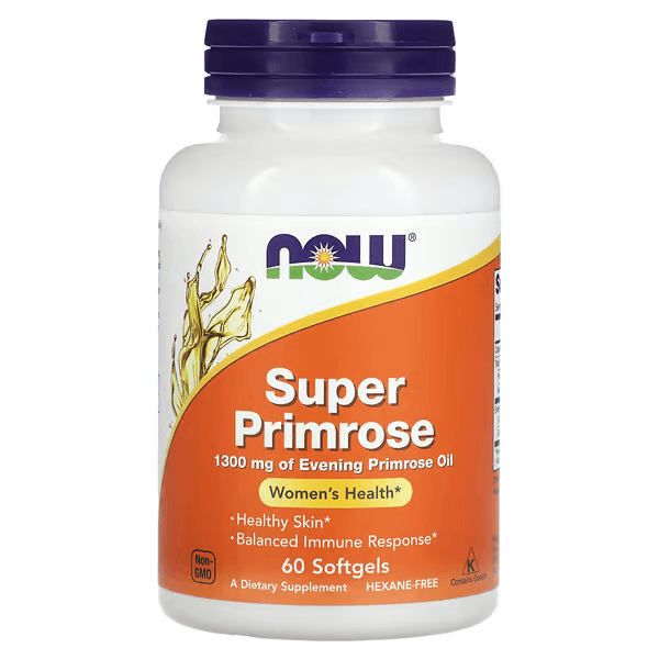 Масло примулы, 1300 мг, 60 капсул,  Primrose Super,  Now