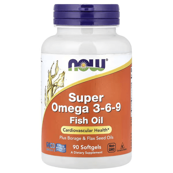 Рыбий жир, 90 капсул, Super Omega-3-6-9,  NOW Foods