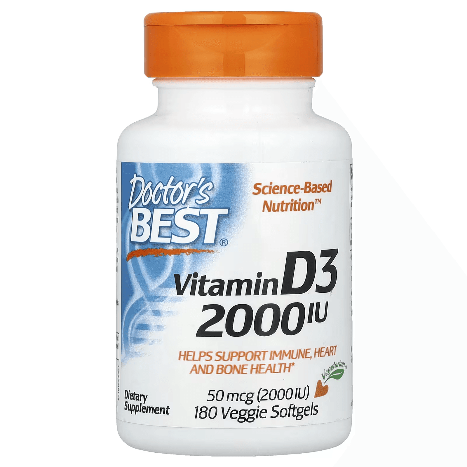 Витамин Д3 2000 ME 180 капсул,  Doctor's Best VITAMIN D3