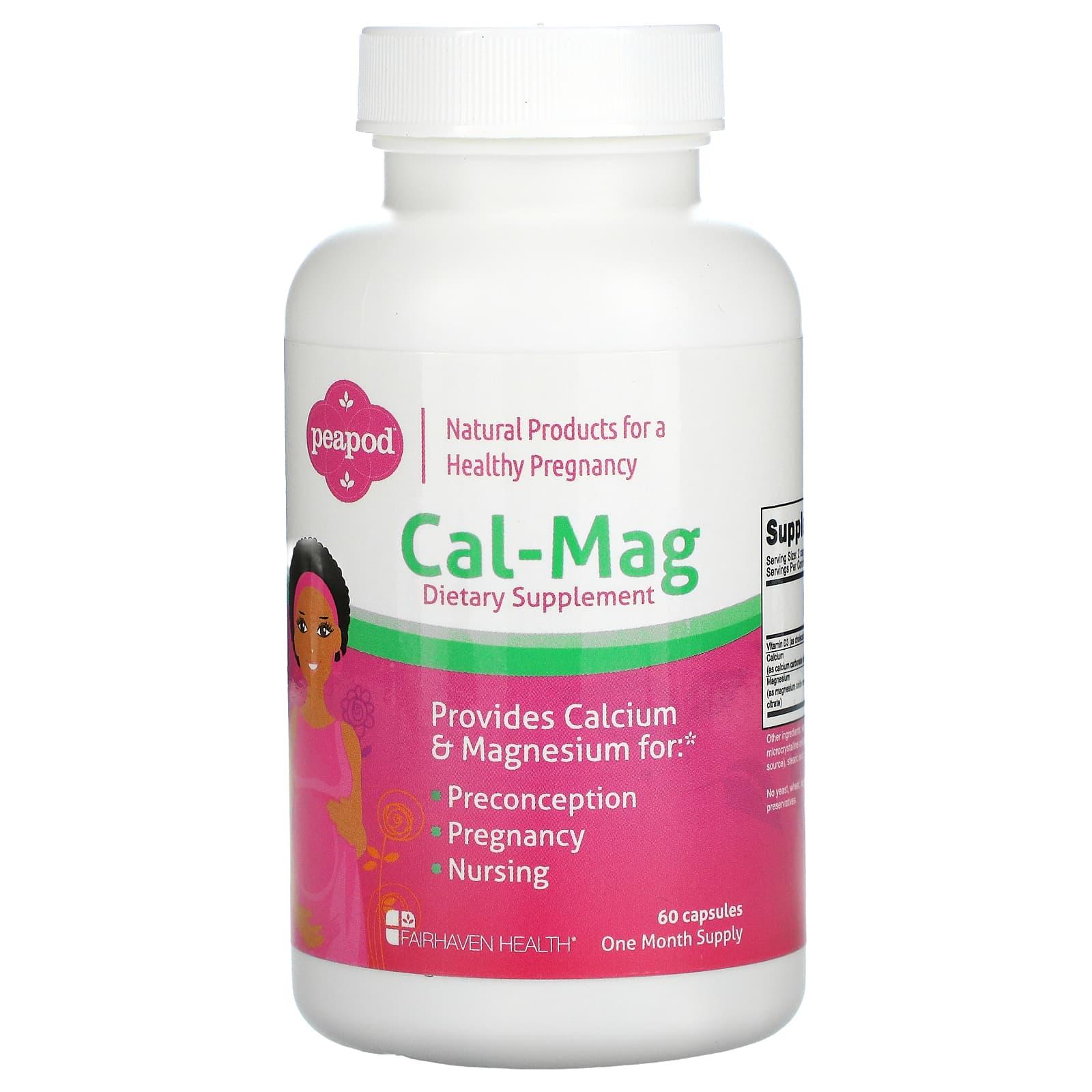 Кальций с магнием для беременных и кормящих, 60 капсул, Fairhaven Health, Cal-Mag
