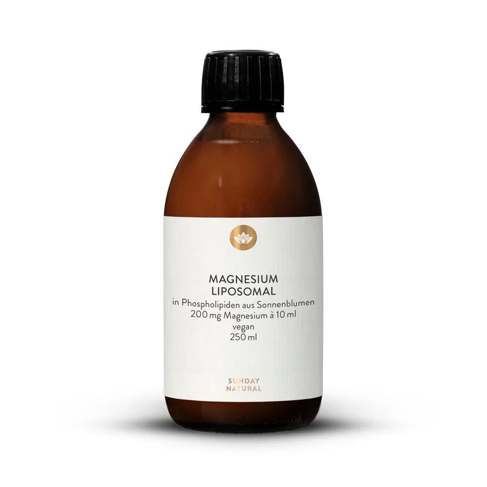 Липосомальный магний, 200 мг, 250 мл, Sunday Natural, Magnesium Liposomal