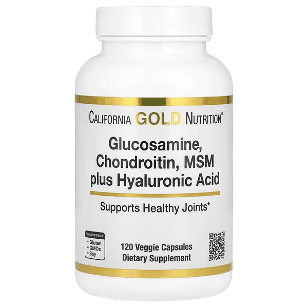 Глюкозамин, хондроитин и МСМ с гиалуроновой кислотой, 120 капсул, California Gold Nutrition, Glucosamine Chondroitin