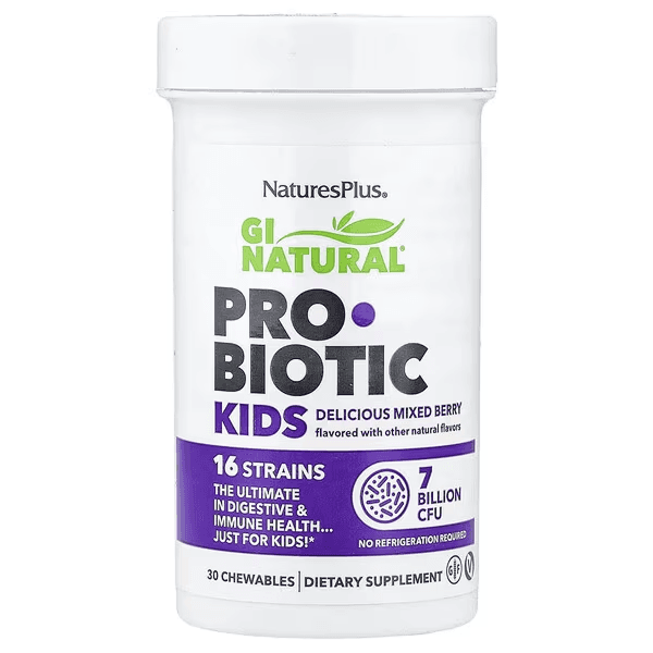 Пробиотик для детей, со вкусом ягод, 30 жевательных таблеток, Natures Plus, Probiotic Kids